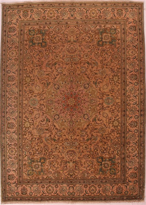 Tabriz Purple Hand Knotted 80 X 113  Area Rug 400-16551 Image 0