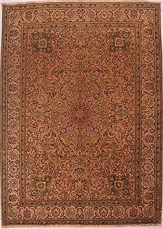 Persian Tabriz Purple Rectangle 8x11 ft Wool Carpet 16551