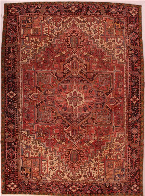 Heriz Red Hand Knotted 82 X 115 Area Rug 400-16552 Image 0
