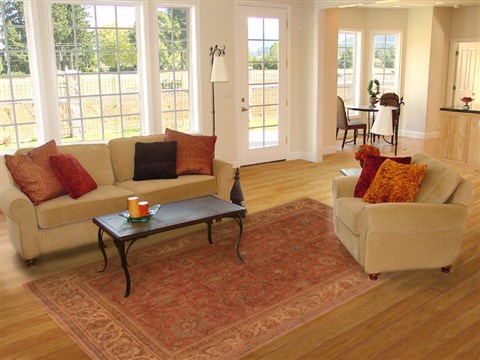 Tabriz Purple Hand Knotted 81 X 114 Area Rug 400-16553 Image 4