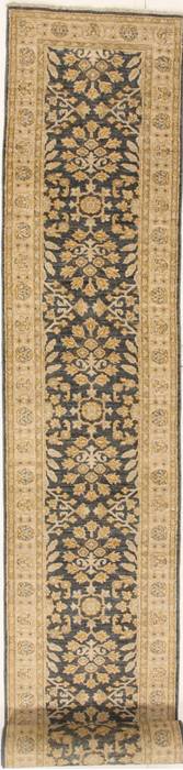 Pishavar Grey Runner Hand Knotted 28 X 202  Area Rug 250-16556 Image 0