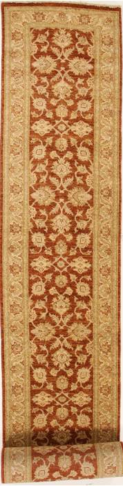 Pishavar Brown Runner Hand Knotted 27 X 211  Area Rug 250-16557 Image 0