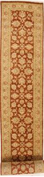 Pakistani Pishavar Brown Runner 21 to 25 ft Wool Carpet 16557