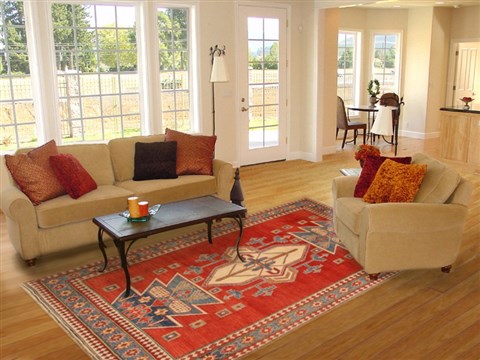 Kazak Red Hand Knotted 58 X 92 Area Rug 250-16565 Image 4