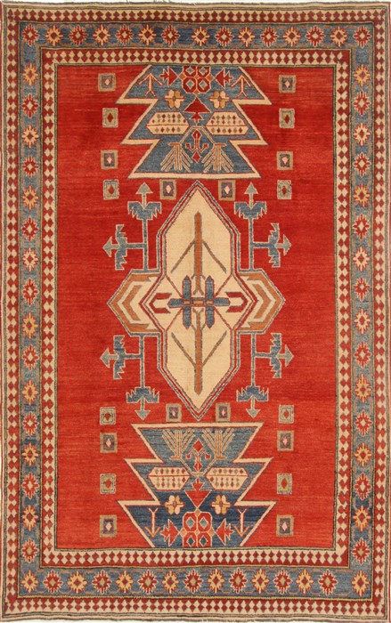 Kazak Red Hand Knotted 58 X 92 Area Rug 250-16565 Image 0