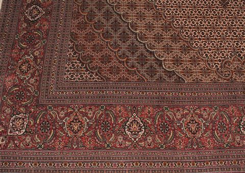 Tabriz White Hand Knotted 83 X 117 Area Rug 400-16568 Image 5
