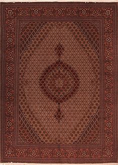 Persian Tabriz White Rectangle 8x11 ft Wool Carpet 16568