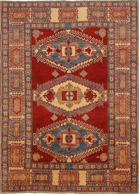 Kazak Red Hand Knotted 63 X 83  Area Rug 250-16571 Image 0