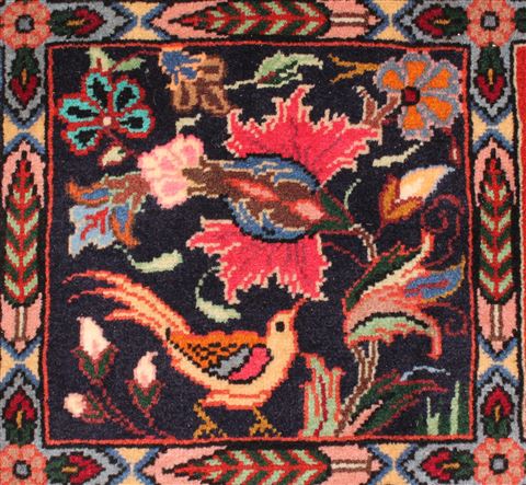 Bakhtiar Red Hand Knotted 68 X 99 Area Rug 400-16573 Image 16