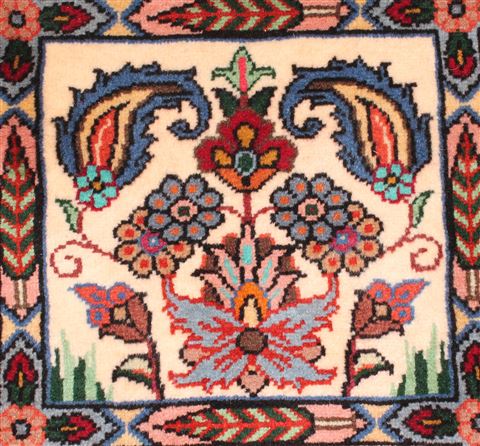 Bakhtiar Red Hand Knotted 68 X 99 Area Rug 400-16573 Image 19