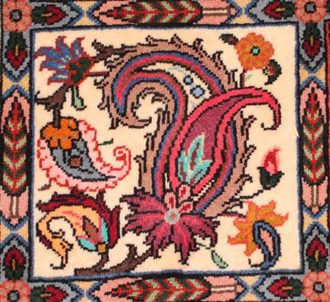 Bakhtiar Red Hand Knotted 68 X 99 Area Rug 400-16573 Image 20