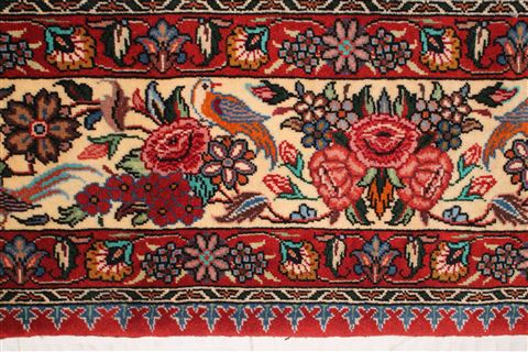 Bakhtiar Red Hand Knotted 68 X 99 Area Rug 400-16573 Image 26