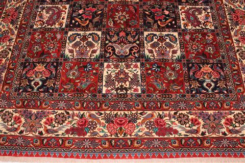 Bakhtiar Red Hand Knotted 68 X 99 Area Rug 400-16573 Image 11