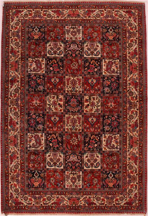 Bakhtiar Red Hand Knotted 68 X 99 Area Rug 400-16573 Image 0