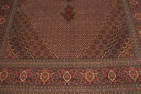 Tabriz Brown Hand Knotted 69 X 105 Area Rug 400-16578 Image 12