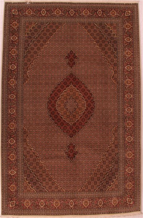 Tabriz Brown Hand Knotted 69 X 105 Area Rug 400-16578 Image 0