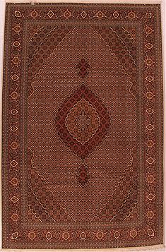 Persian Tabriz Brown Rectangle 7x10 ft Wool Carpet 16578