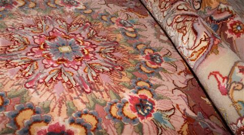 Tabriz Beige Hand Knotted 67 X 100 Area Rug 400-16581 Image 20