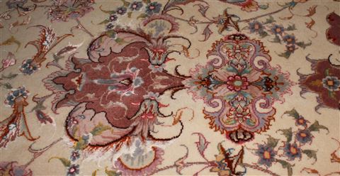 Tabriz Beige Hand Knotted 67 X 100 Area Rug 400-16581 Image 21