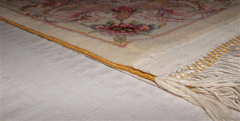 Tabriz Beige Hand Knotted 67 X 100 Area Rug 400-16581 Image 7