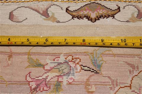 Tabriz Beige Hand Knotted 67 X 100 Area Rug 400-16581 Image 9