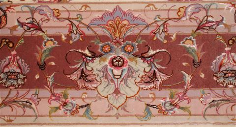 Tabriz Beige Hand Knotted 67 X 100 Area Rug 400-16581 Image 11