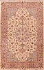 Tabriz Beige Hand Knotted 610 X 101  Area Rug 400-16582 Thumb 0