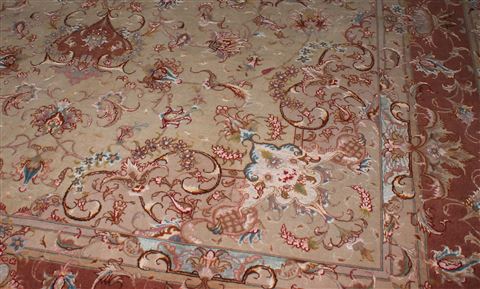Tabriz Beige Hand Knotted 70 X 101 Area Rug 400-16583 Image 17