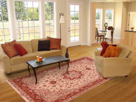 Tabriz Beige Hand Knotted 70 X 101 Area Rug 400-16583 Image 2