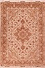 Tabriz Beige Hand Knotted 71 X 101  Area Rug 400-16584 Thumb 0