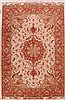Tabriz Beige Hand Knotted 70 X 101  Area Rug 400-16585 Thumb 0