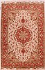 Tabriz Beige Hand Knotted 70 X 101 Area Rug 400-16585 Thumb 0