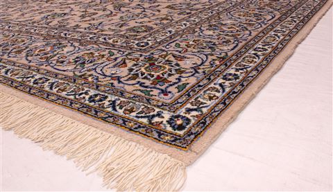 Kashan Beige Hand Knotted 610 X 101 Area Rug 400-16587 Image 9