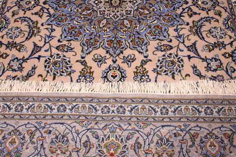 Kashan Beige Hand Knotted 610 X 101 Area Rug 400-16587 Image 11