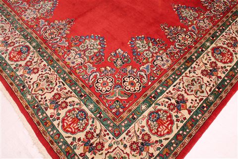 Sarouk Red Hand Knotted 84 X 119 Area Rug 400-16588 Image 10