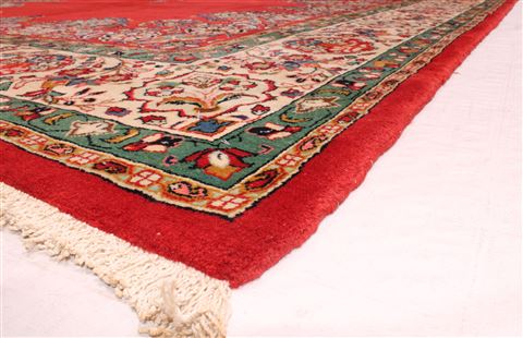 Sarouk Red Hand Knotted 84 X 119 Area Rug 400-16588 Image 12