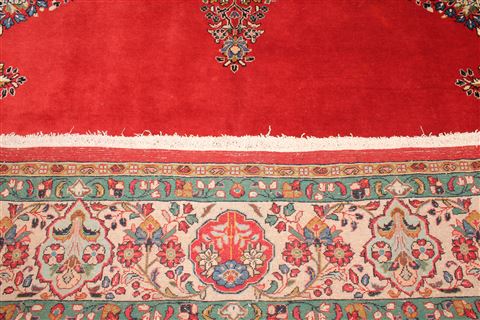 Sarouk Red Hand Knotted 84 X 119 Area Rug 400-16588 Image 13