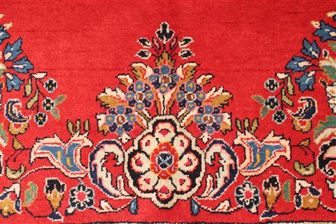 Sarouk Red Hand Knotted 84 X 119 Area Rug 400-16588 Image 7