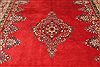 Sarouk Red Hand Knotted 84 X 119  Area Rug 400-16588 Thumb 8