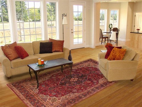 Tabriz Red Hand Knotted 80 X 114 Area Rug 400-16592 Image 4