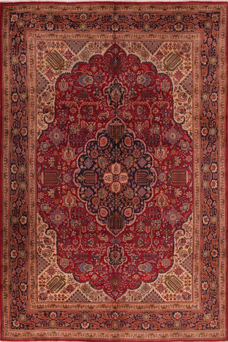 Tabriz Red Hand Knotted 80 X 114 Area Rug 400-16592 Image 0