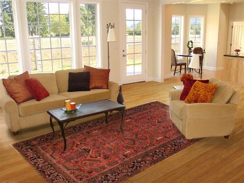 Herati Purple Hand Knotted 75 X 101 Area Rug 400-16594 Image 4