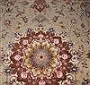 Tabriz White Hand Knotted 51 X 68  Area Rug 400-16596 Thumb 10