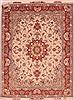 Tabriz White Hand Knotted 51 X 68 Area Rug 400-16596 Thumb 0