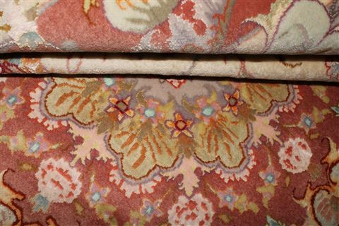Tabriz Beige Hand Knotted 50 X 70 Area Rug 400-16598 Image 12