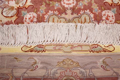 Tabriz Beige Hand Knotted 50 X 70 Area Rug 400-16598 Image 14