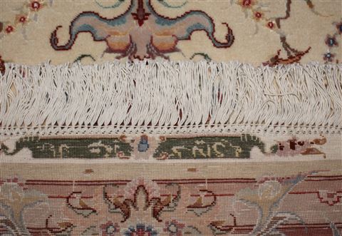 Tabriz Beige Hand Knotted 50 X 610 Area Rug 400-16601 Image 7