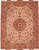 Tabriz Beige Hand Knotted 51 X 66  Area Rug 400-16602 Thumb 0