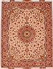 Tabriz Beige Hand Knotted 51 X 66  Area Rug 400-16602 Thumb 0