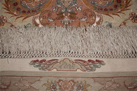 Tabriz White Hand Knotted 411 X 69 Area Rug 400-16604 Image 16